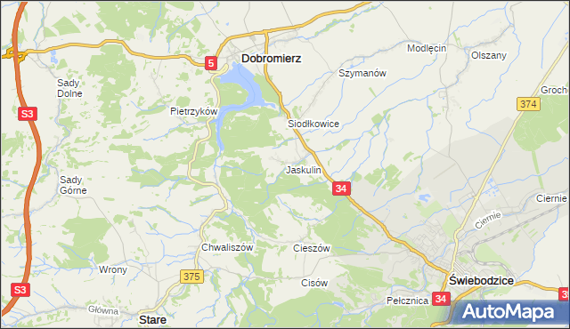 mapa Jaskulin, Jaskulin na mapie Targeo