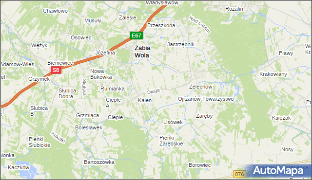 mapa Kaleń-Towarzystwo, Kaleń-Towarzystwo na mapie Targeo