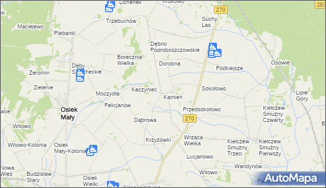 mapa Kamień gmina Koło, Kamień gmina Koło na mapie Targeo