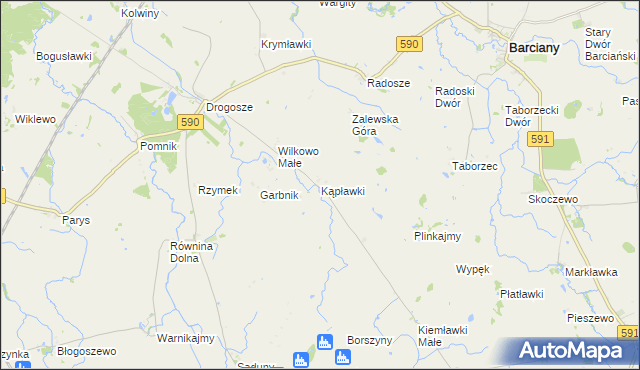 mapa Kąpławki, Kąpławki na mapie Targeo