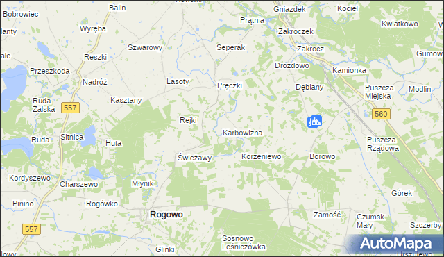 mapa Karbowizna, Karbowizna na mapie Targeo