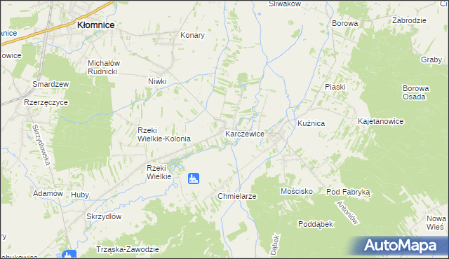 mapa Karczewice, Karczewice na mapie Targeo