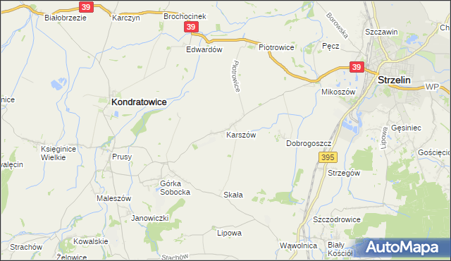 mapa Karszów, Karszów na mapie Targeo