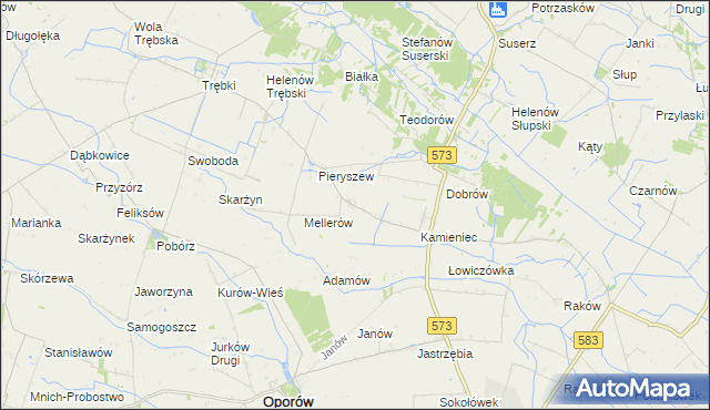 mapa Kaźmierków, Kaźmierków na mapie Targeo