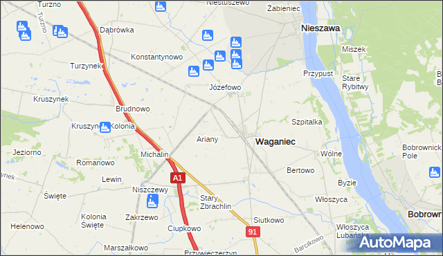 mapa Kaźmierzyn, Kaźmierzyn na mapie Targeo