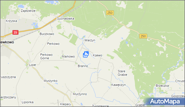 mapa Kijewo gmina Gniewkowo, Kijewo gmina Gniewkowo na mapie Targeo