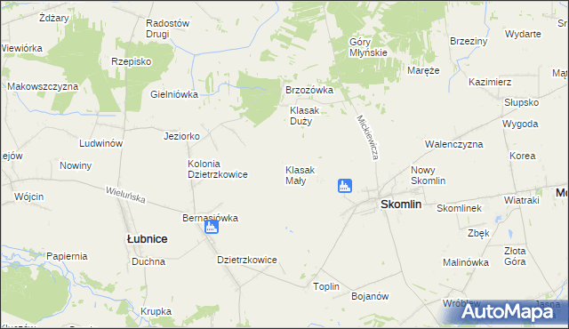 mapa Klasak Mały, Klasak Mały na mapie Targeo