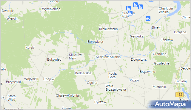 mapa Kliczków-Kolonia, Kliczków-Kolonia na mapie Targeo