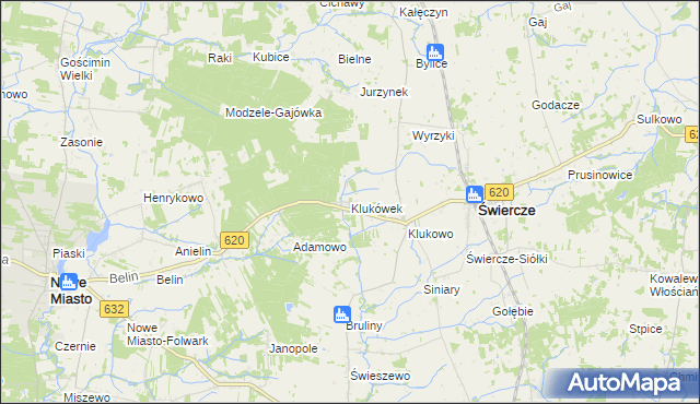 mapa Klukówek, Klukówek na mapie Targeo