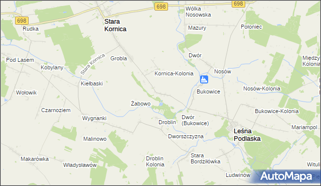 mapa Klukowszczyzna, Klukowszczyzna na mapie Targeo