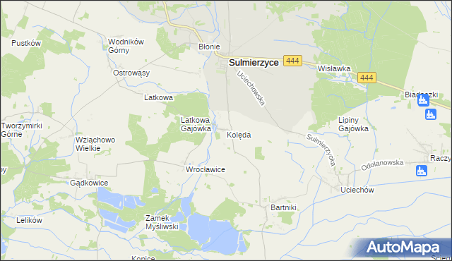 mapa Kolęda, Kolęda na mapie Targeo