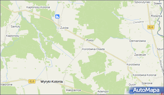 mapa Korolówka-Osada, Korolówka-Osada na mapie Targeo