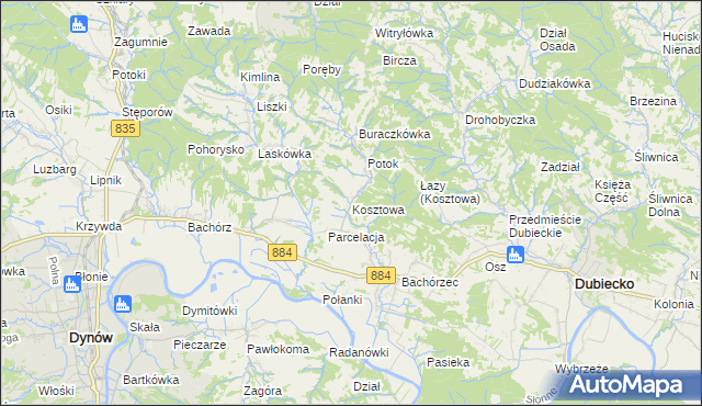 mapa Kosztowa, Kosztowa na mapie Targeo