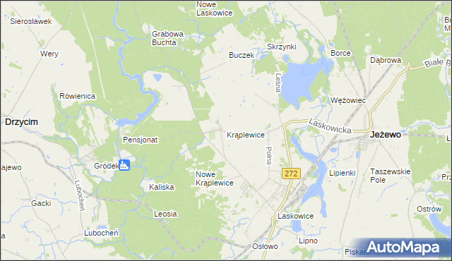 mapa Krąplewice, Krąplewice na mapie Targeo