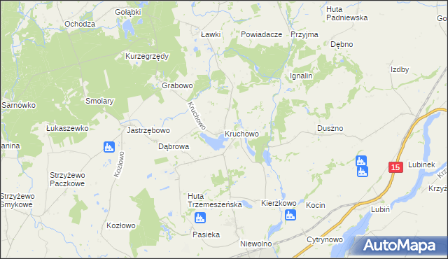 mapa Kruchowo, Kruchowo na mapie Targeo