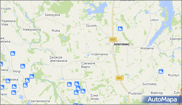 mapa Krzemianka, Krzemianka na mapie Targeo