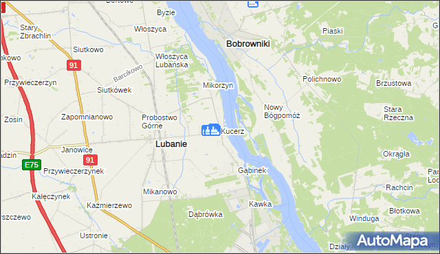 mapa Kucerz, Kucerz na mapie Targeo