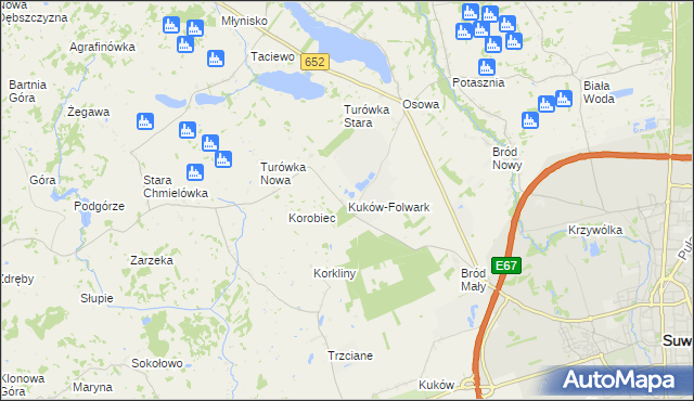 mapa Kuków-Folwark, Kuków-Folwark na mapie Targeo