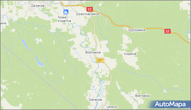 mapa Leszno Dolne, Leszno Dolne na mapie Targeo