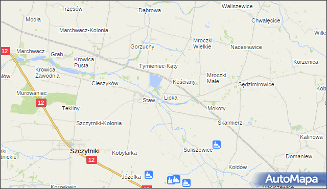 mapa Lipka gmina Szczytniki, Lipka gmina Szczytniki na mapie Targeo