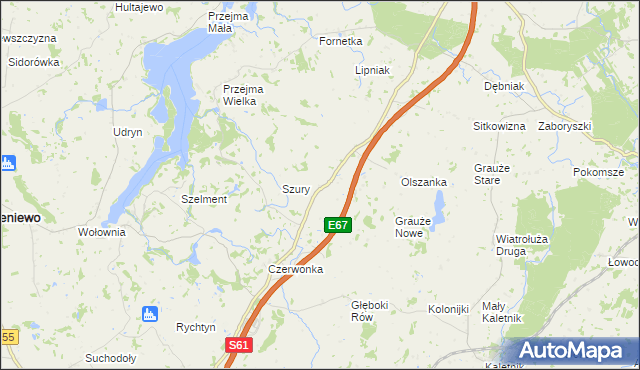 mapa Lipowo gmina Szypliszki, Lipowo gmina Szypliszki na mapie Targeo