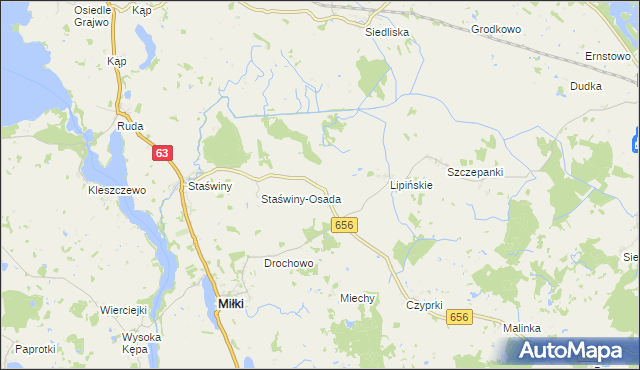 mapa Lipowy Dwór, Lipowy Dwór na mapie Targeo