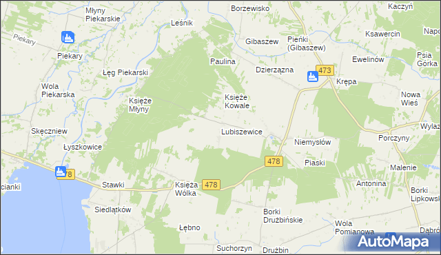 mapa Lubiszewice, Lubiszewice na mapie Targeo