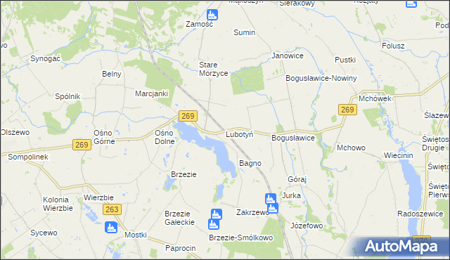 mapa Lubotyń gmina Babiak, Lubotyń gmina Babiak na mapie Targeo