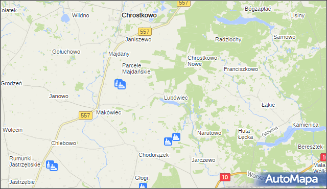 mapa Lubówiec, Lubówiec na mapie Targeo