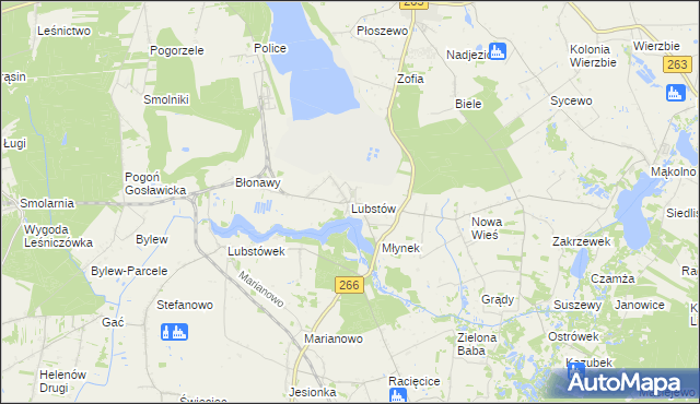 mapa Lubstów, Lubstów na mapie Targeo