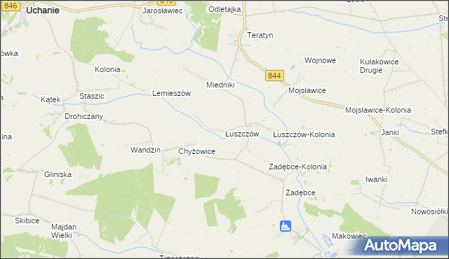 mapa Łuszczów, Łuszczów na mapie Targeo