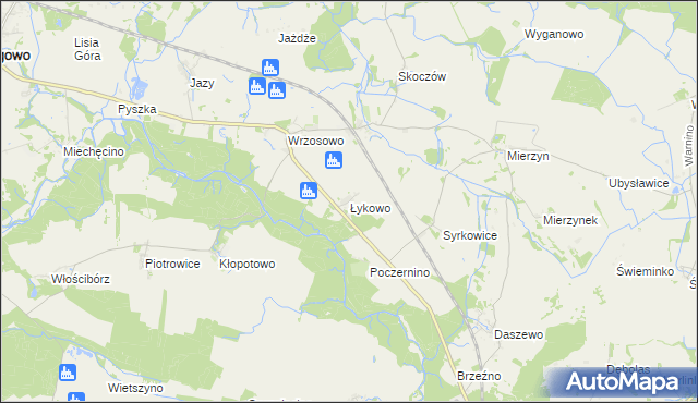 mapa Łykowo, Łykowo na mapie Targeo