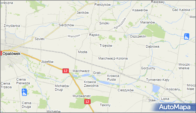 mapa Marchwacz-Kolonia, Marchwacz-Kolonia na mapie Targeo