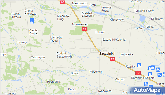 mapa Marcjanów gmina Szczytniki, Marcjanów gmina Szczytniki na mapie Targeo