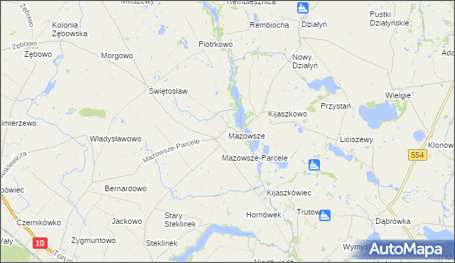 mapa Mazowsze, Mazowsze na mapie Targeo