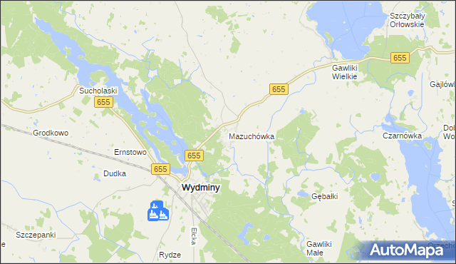 mapa Mazuchówka, Mazuchówka na mapie Targeo