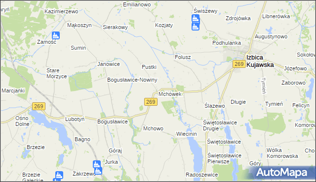 mapa Mchówek, Mchówek na mapie Targeo