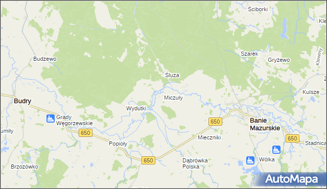 mapa Miczuły, Miczuły na mapie Targeo