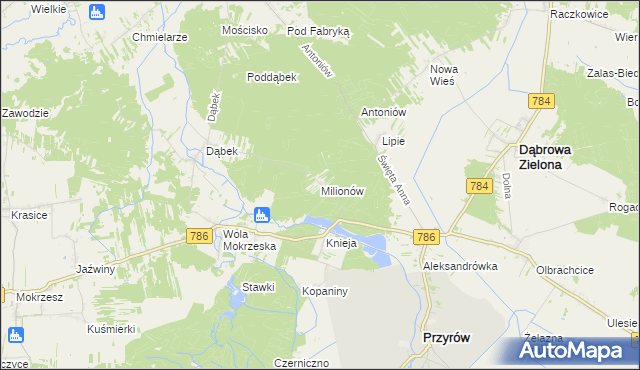 mapa Milionów, Milionów na mapie Targeo