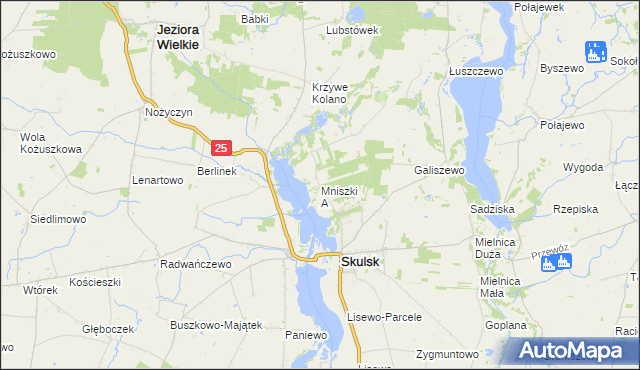 mapa Mniszki A, Mniszki A na mapie Targeo