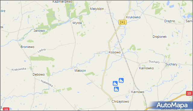 mapa Modrakowo, Modrakowo na mapie Targeo