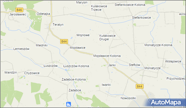mapa Mojsławice-Kolonia, Mojsławice-Kolonia na mapie Targeo