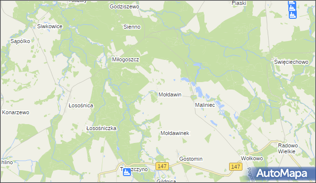 mapa Mołdawin, Mołdawin na mapie Targeo