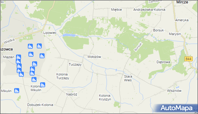 mapa Mołożów-Kolonia, Mołożów-Kolonia na mapie Targeo