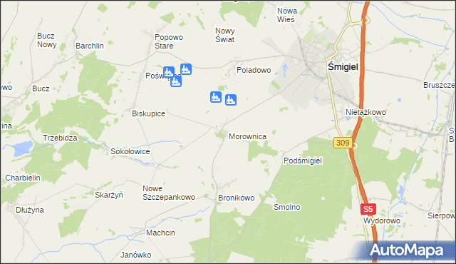 mapa Morownica, Morownica na mapie Targeo