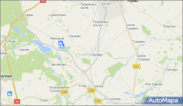 mapa Mortęgi, Mortęgi na mapie Targeo