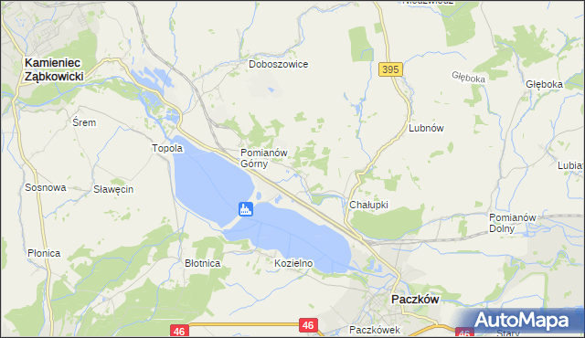 mapa Mrokocin, Mrokocin na mapie Targeo