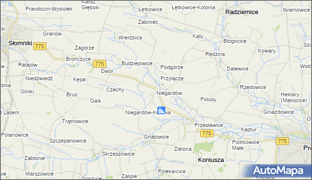 mapa Niegardów, Niegardów na mapie Targeo