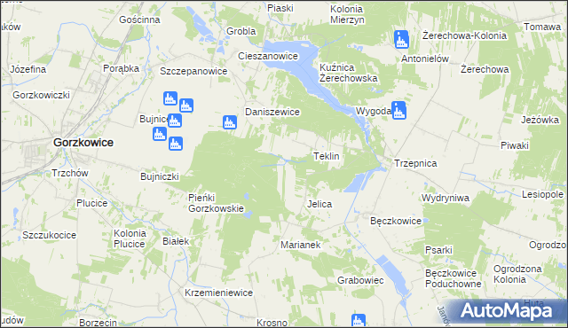 mapa Niwy gmina Łęki Szlacheckie, Niwy gmina Łęki Szlacheckie na mapie Targeo