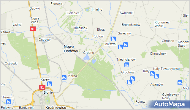 mapa Nowe Grodno, Nowe Grodno na mapie Targeo